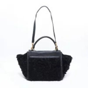 Celine Trapeze Shoulder Leather Bag Black 2024